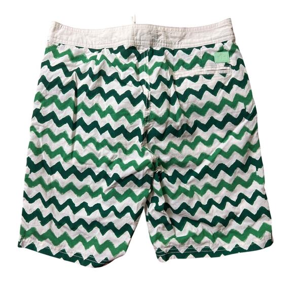 NWT Scotch & Soda Green and Blue Stripe Men Swim Bottoms Size 14 - Picture 3 of 9